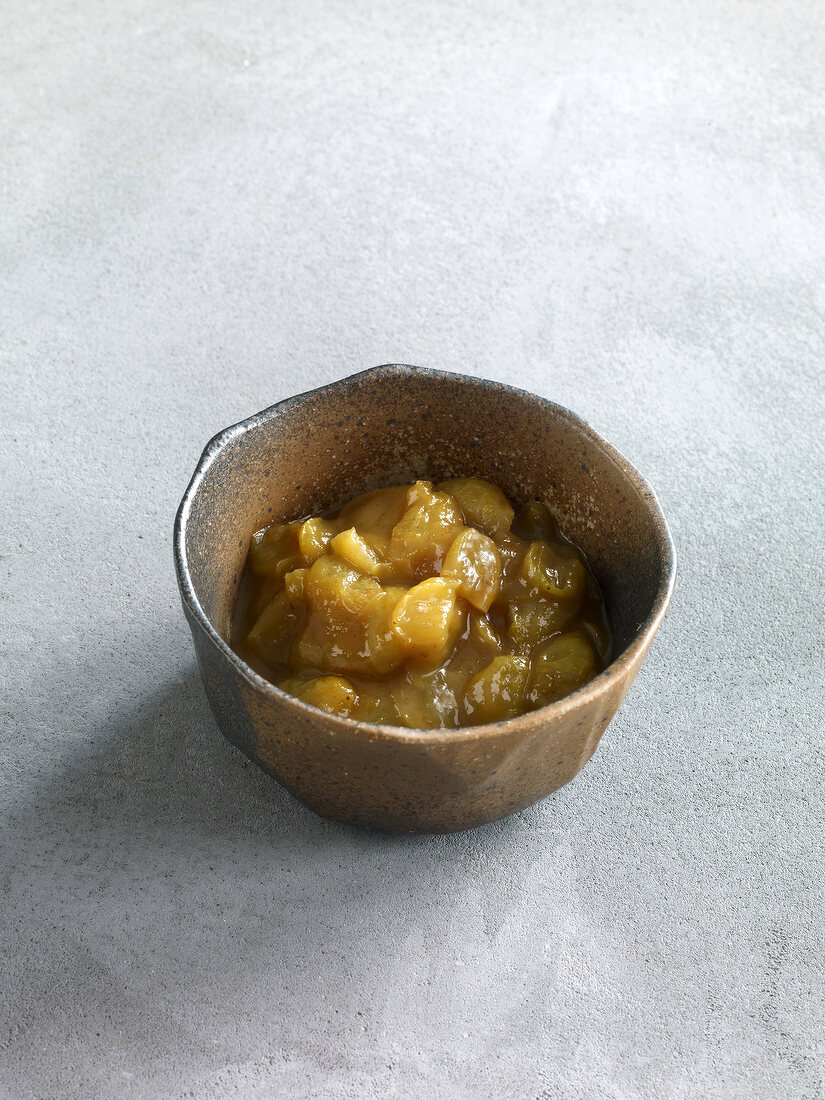 Grape mustard salsa in bowl