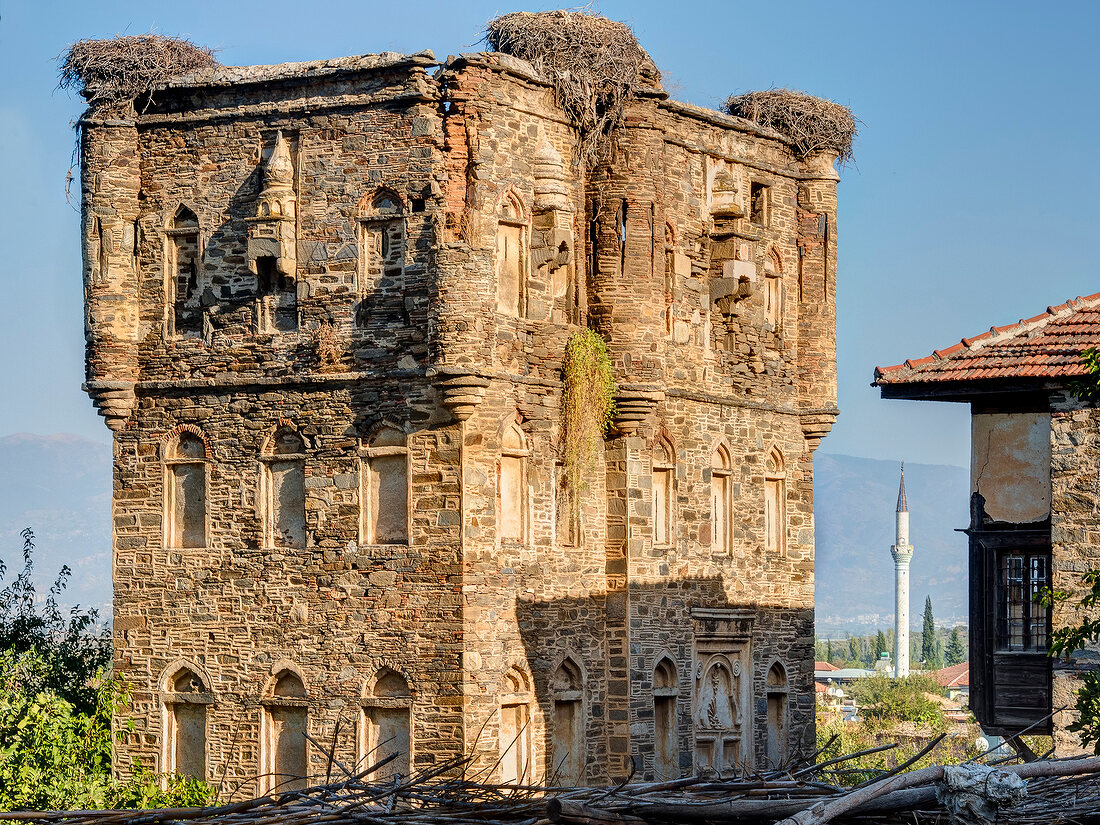 Türkei, Türkische Ägäis, Esenköy, Reste einer Burg