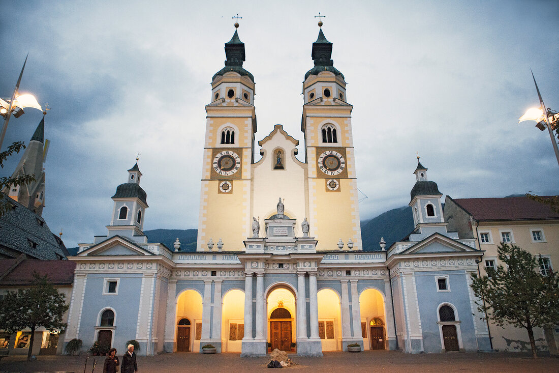 Facade of cathedral of Brixen in South Tyrol, Italy