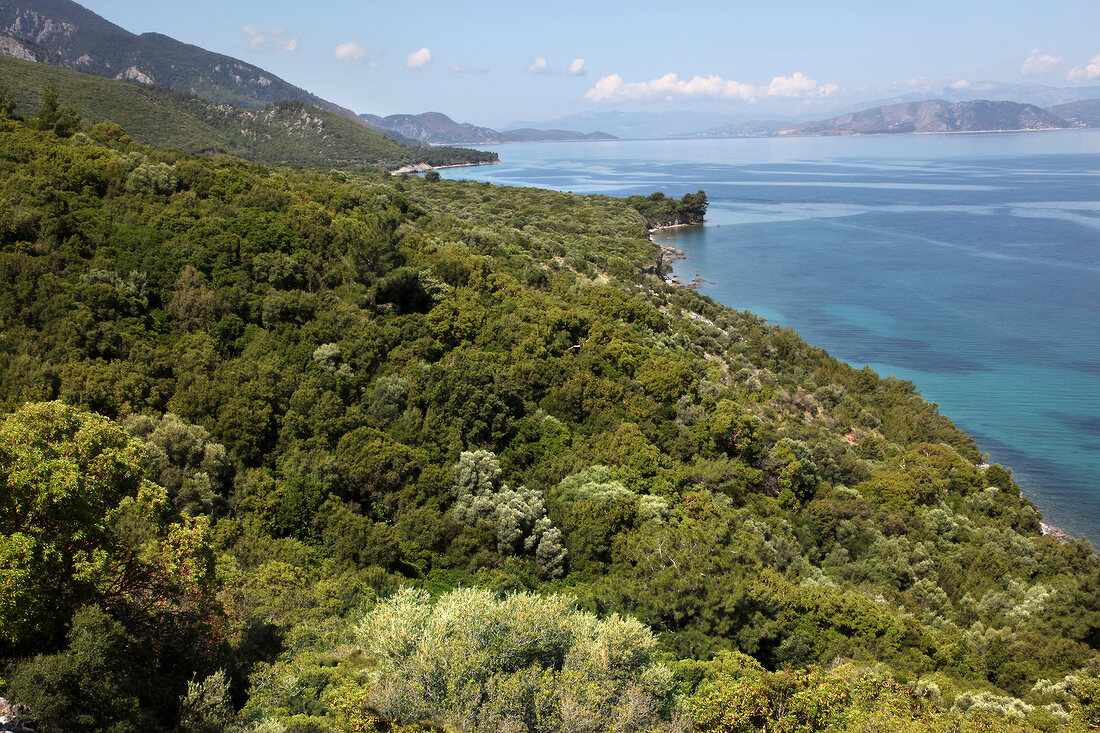 View of landscape in Dilek Peninsula National Park, Turkey