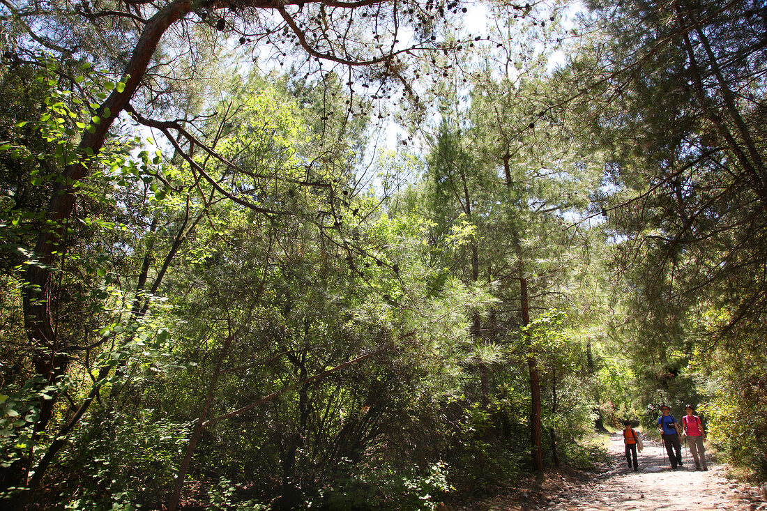 Women and man hiking in Dilek Peninsula National Park, Turkey