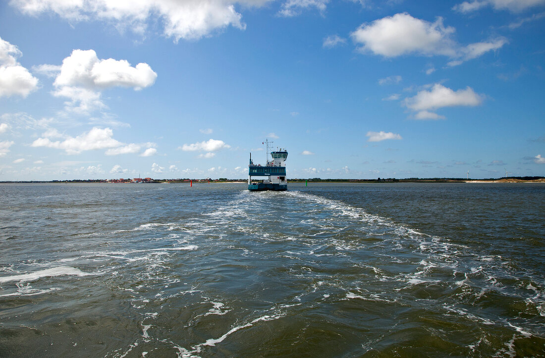 Small ferry at Fano beach, Denmark