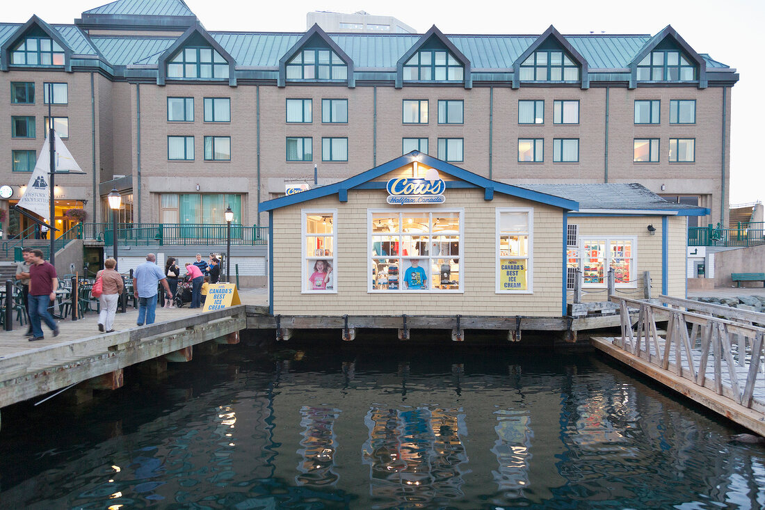 Cow's ice cream store with waterfront, Halifax, Nova Scotia, Canada