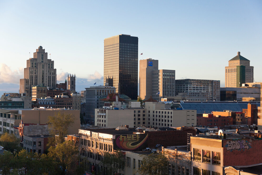 View of city from Hotel Zero, Montreal, Canada