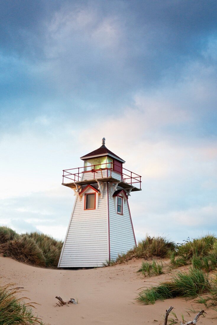A lighthouse at Covehead, Prince Edward Island National Park, Canada