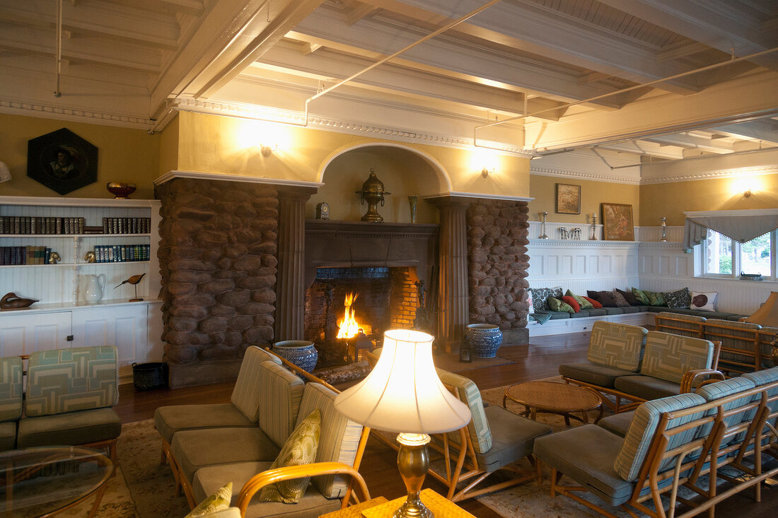 Interior of hotel at Dalvay by the sea, Prince Edward Island National park, Canada