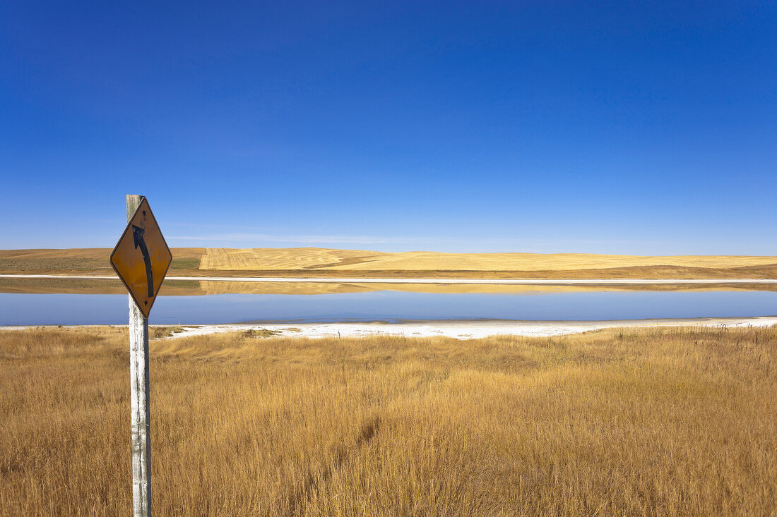 Landscape view of Rockin Beach Park near Rockglen, Saskatchewan, Canada