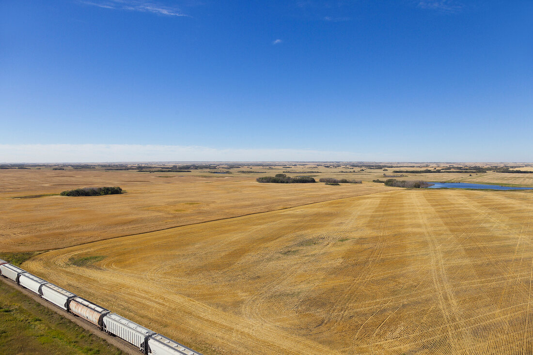 Kanada, Saskatchewan, am Highway 2, Blick vom Parrish Kornspeicher