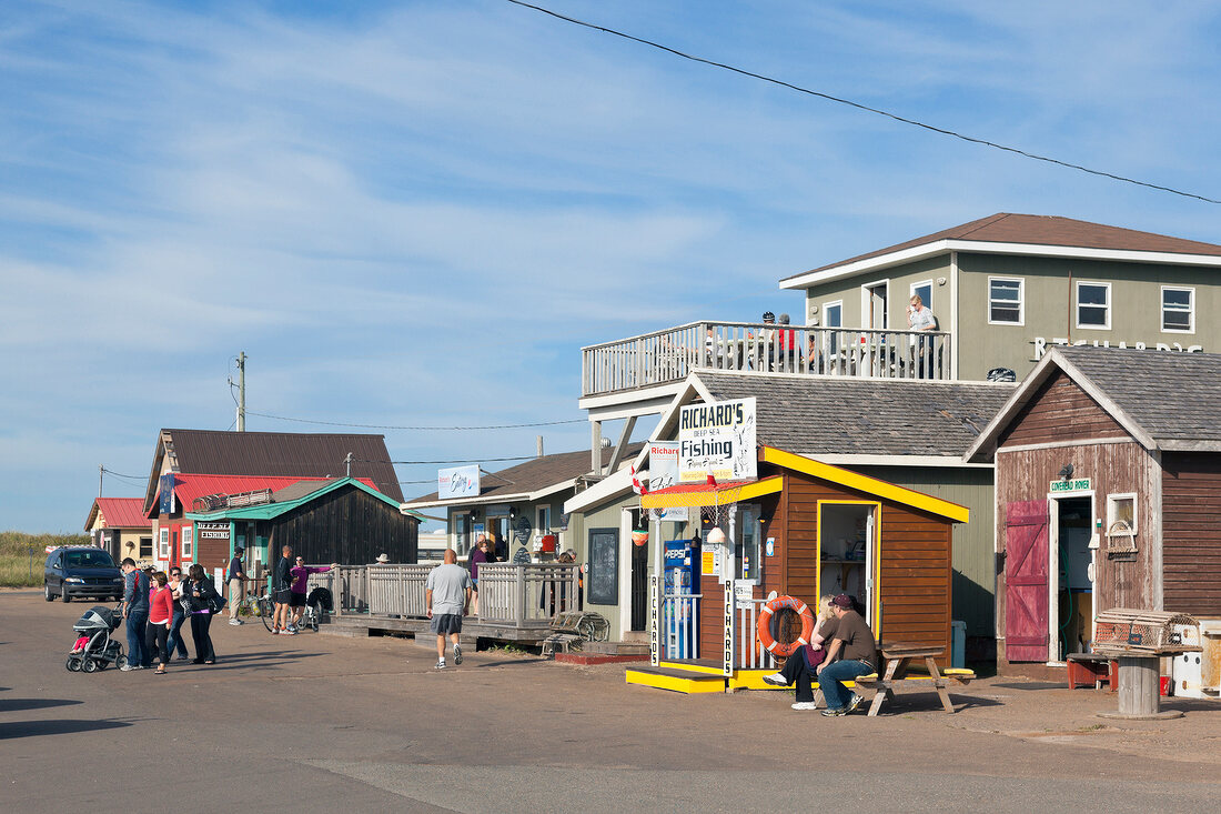 People in Brackley-Dalvay at Prince Edward island National park, Canada