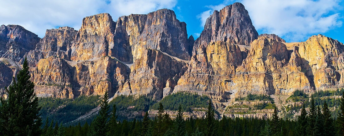 View of Castle mountain in Banff National Park, Alberta, Canada