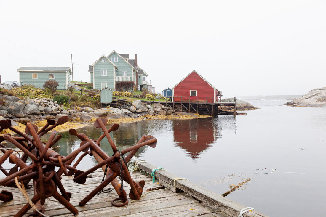 View of Peggy's Cove Fishing Village, Nova Scotia, Canada