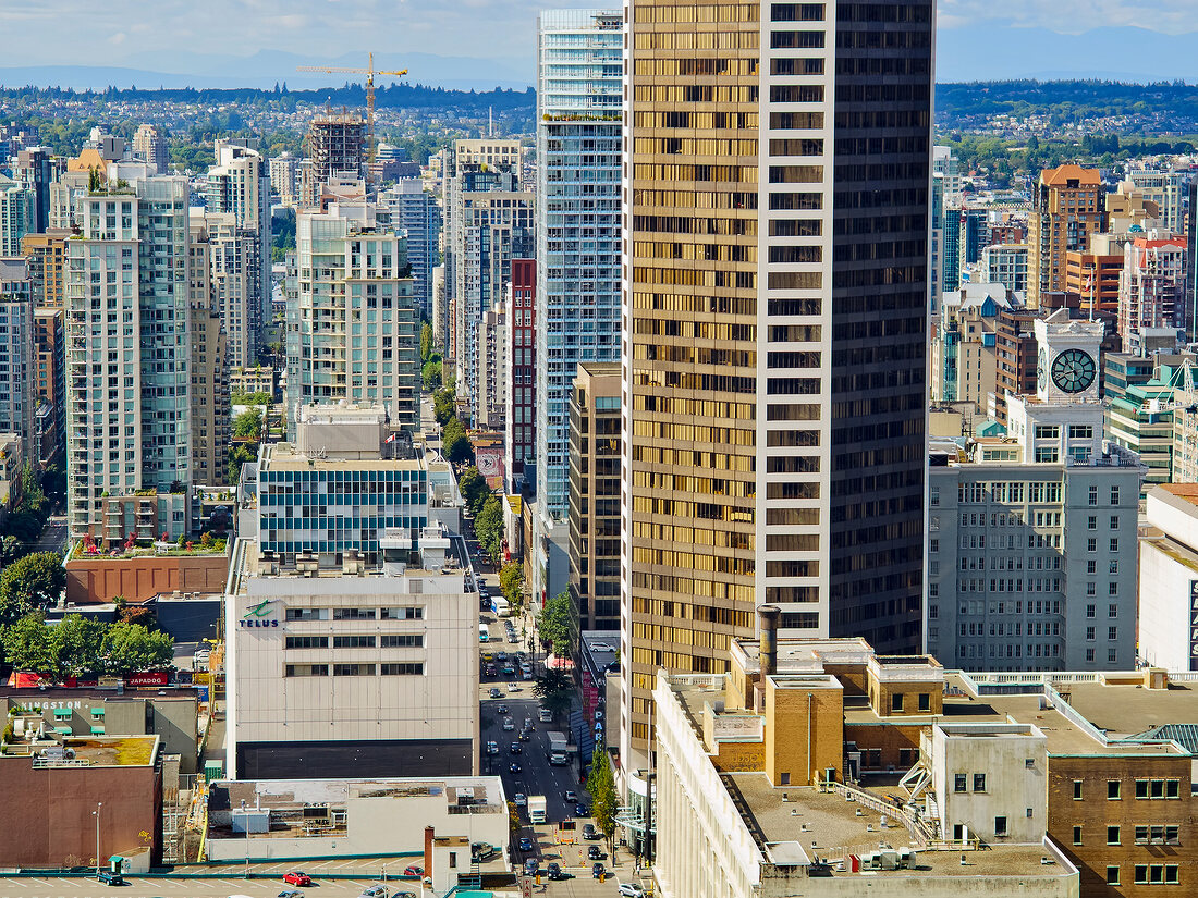 View of Harbour Tower in Vancouver, British Columbia, Canada