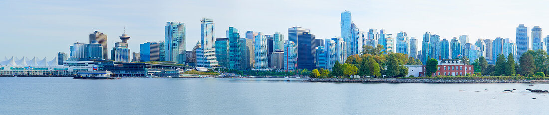 Panaromic view of Deadman's Island in Vancouver, British Columbia, Canada