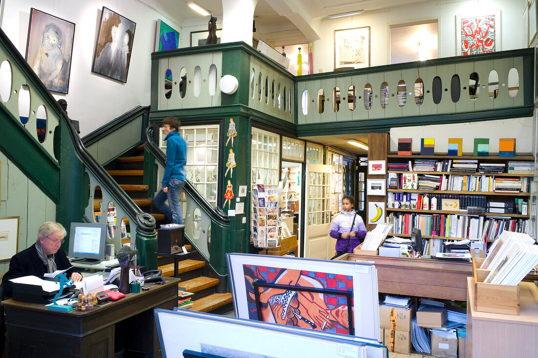 Interior of Kunsthaus Lubeck in Schleswig Holstein, Germany