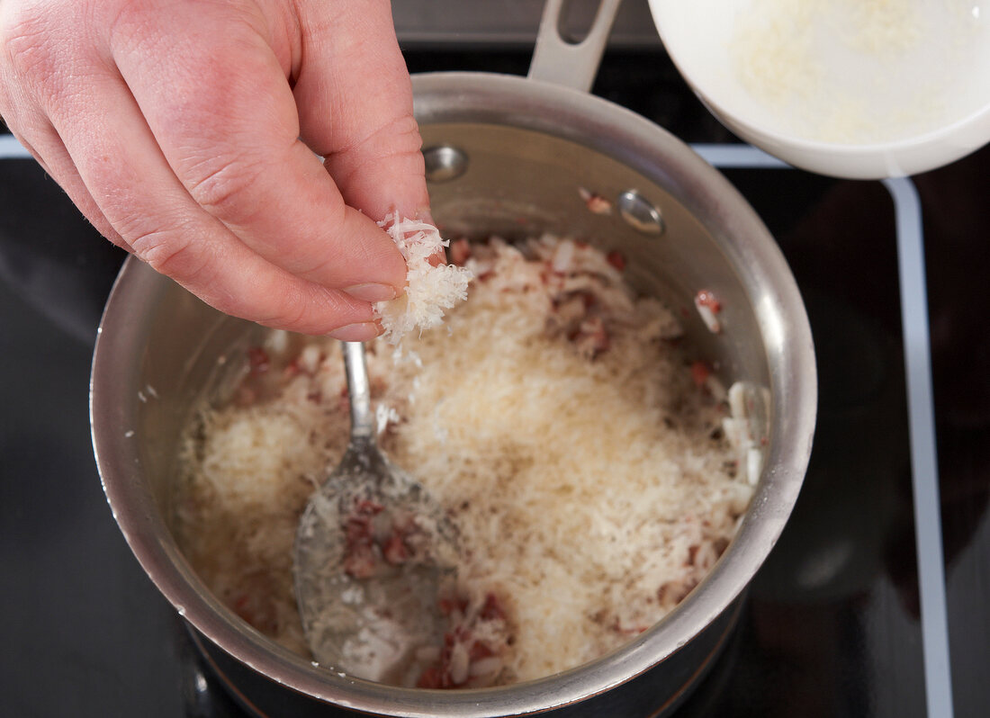 Risotto von Scheidemuscheln und Blutwurst, Step