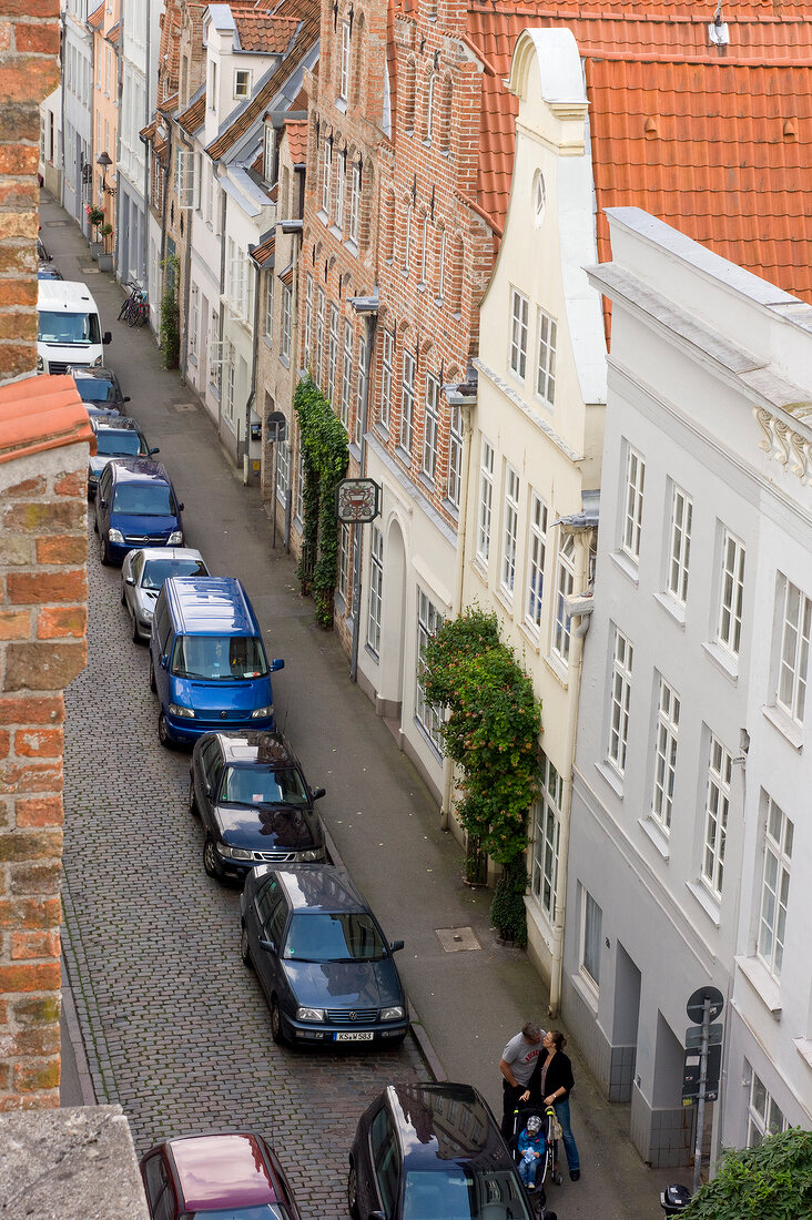 Lübeck, Schleswig Holstein, Blick von der Stadtbibliothek, Hundestraße