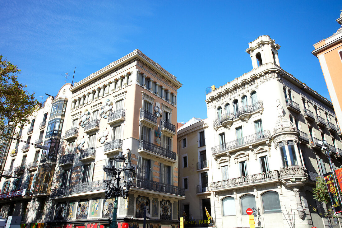 View of Gothic Quarter La Rambla, Barcelona, Spain