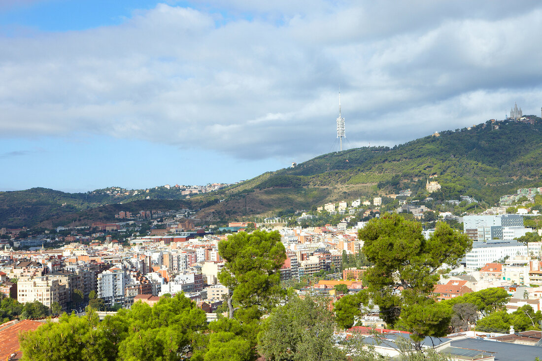 View of city, Barcelona, Spain