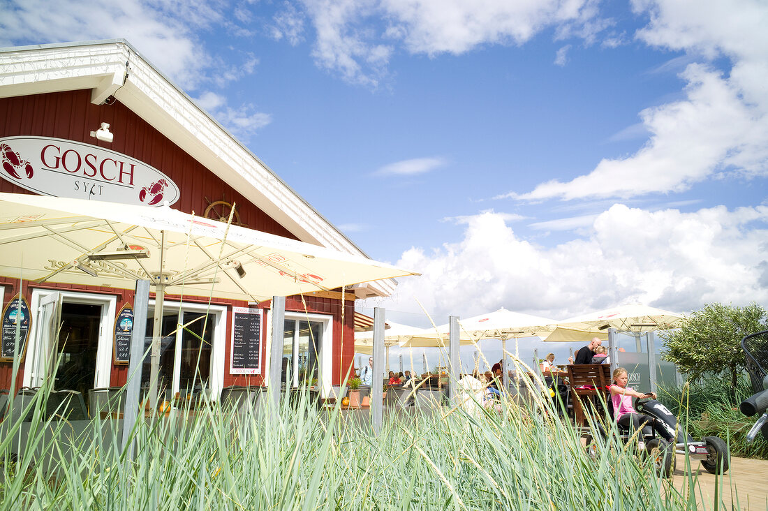 Gosch Cafe near Baltic sea in Scharbeutz, Schleswig Holstein, Germany