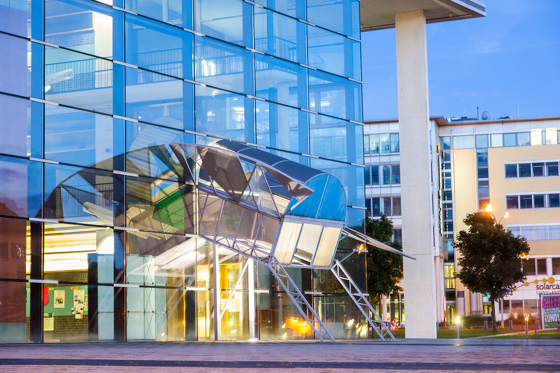 Facade of Faculty of Engineering in Freiburg, Germany