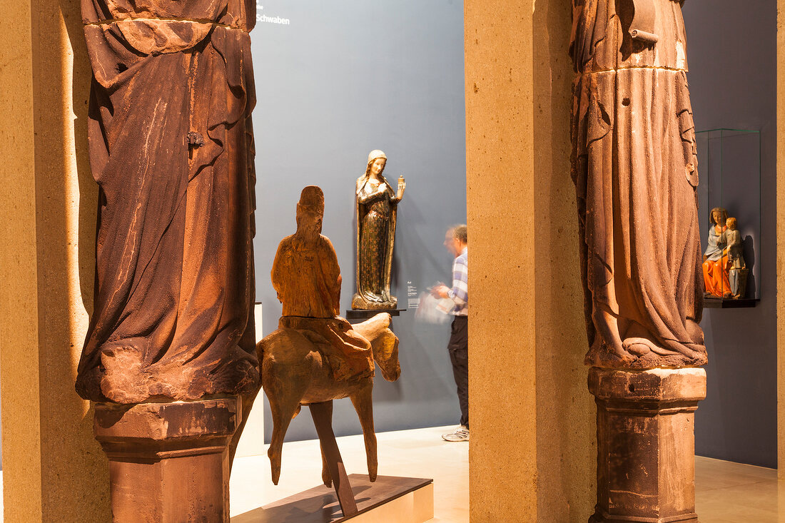 View of sculpture of Christ on ass in Augustiner Museum, Freiburg, Germany
