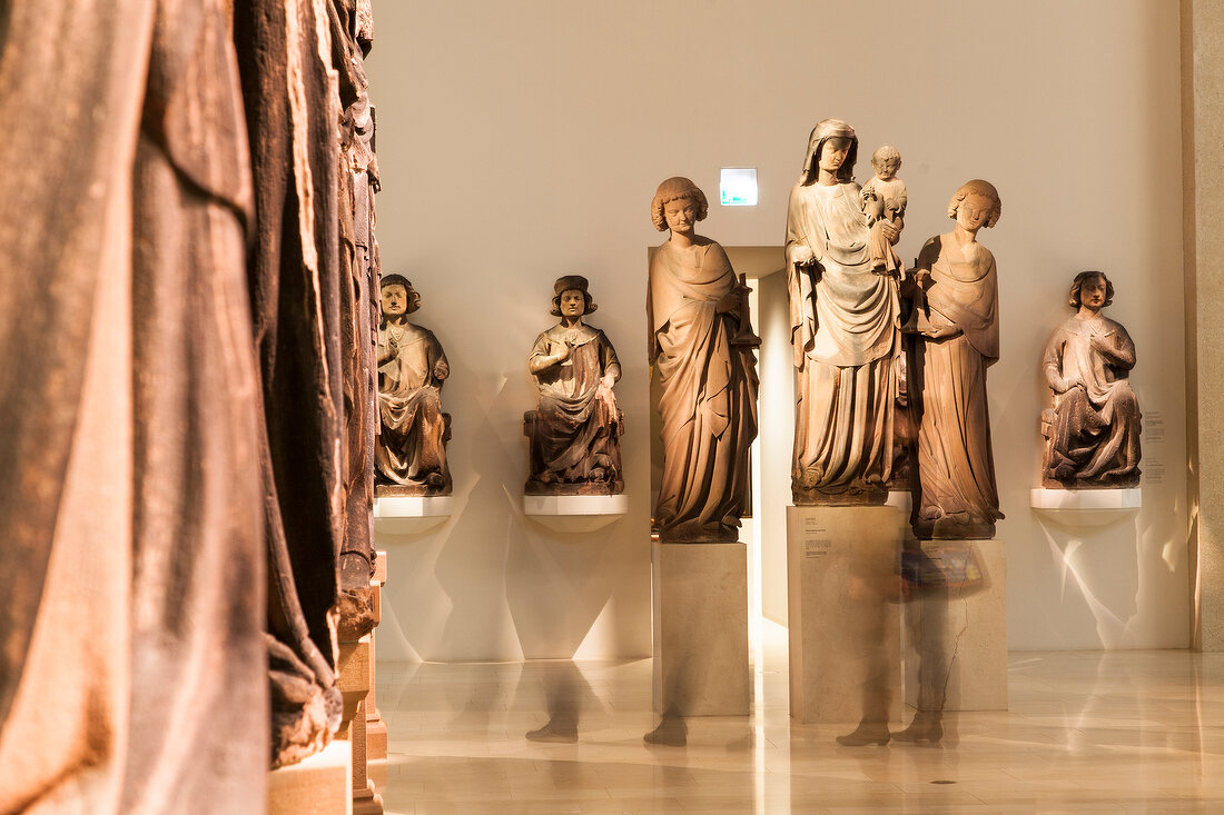 Sculpture of Mother and child in Augustiner museum, Freiburg, Germany