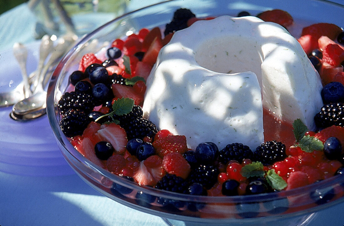 Sommerbeeren mit Eisbombe 