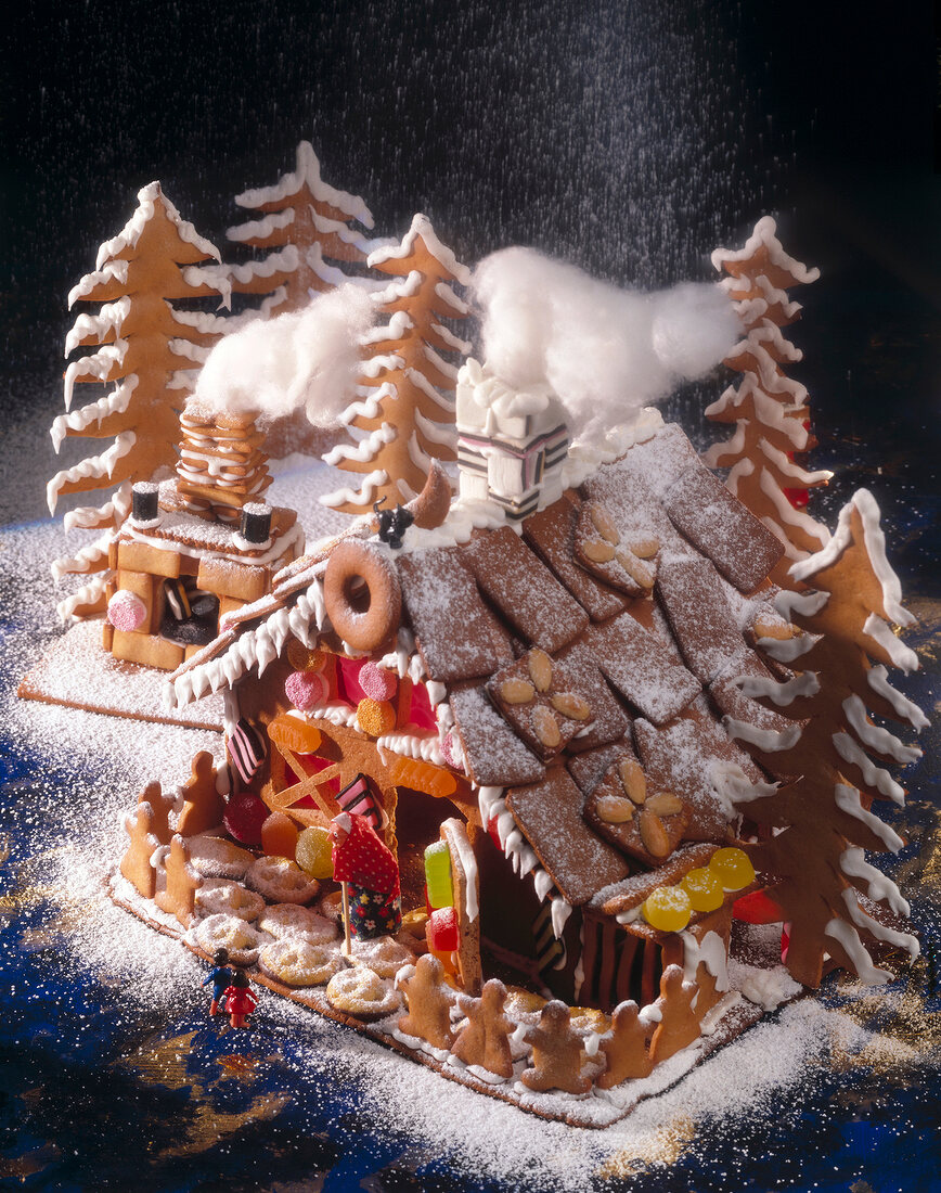 Gingerbread house in form of fir forest