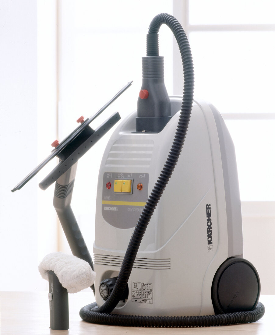 Close-up of steam cleaner