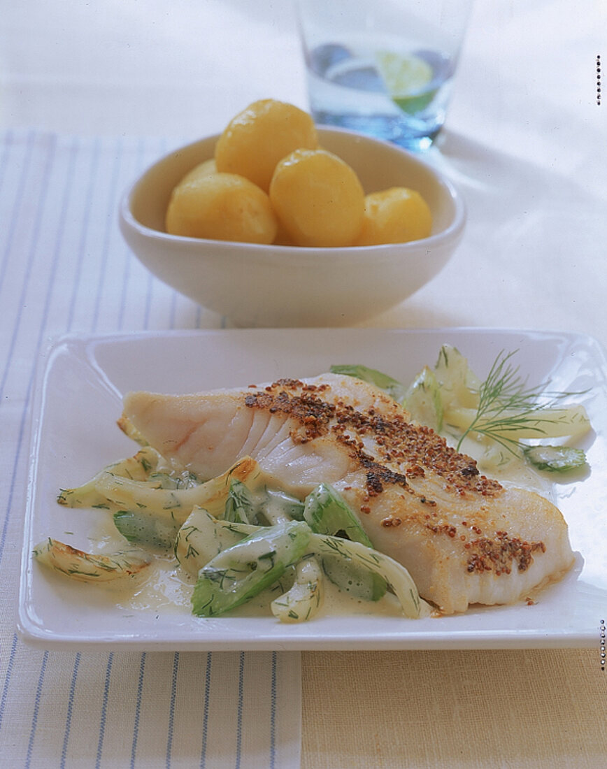 Lengfischfilet auf Fenchel 