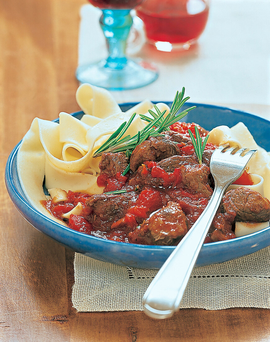 Pappardelle mit Lammragout 