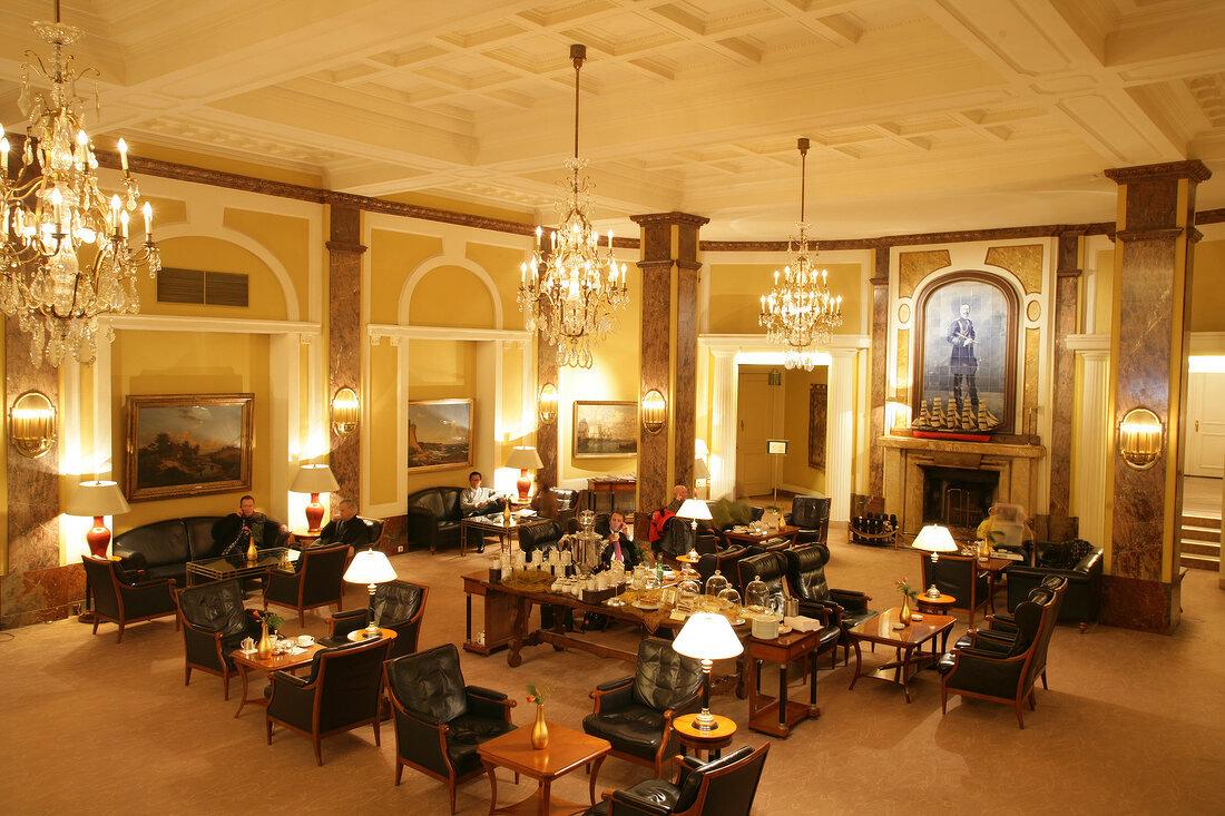 Lobby of Hotel Atlantic Kempinski in Hamburg, Germany