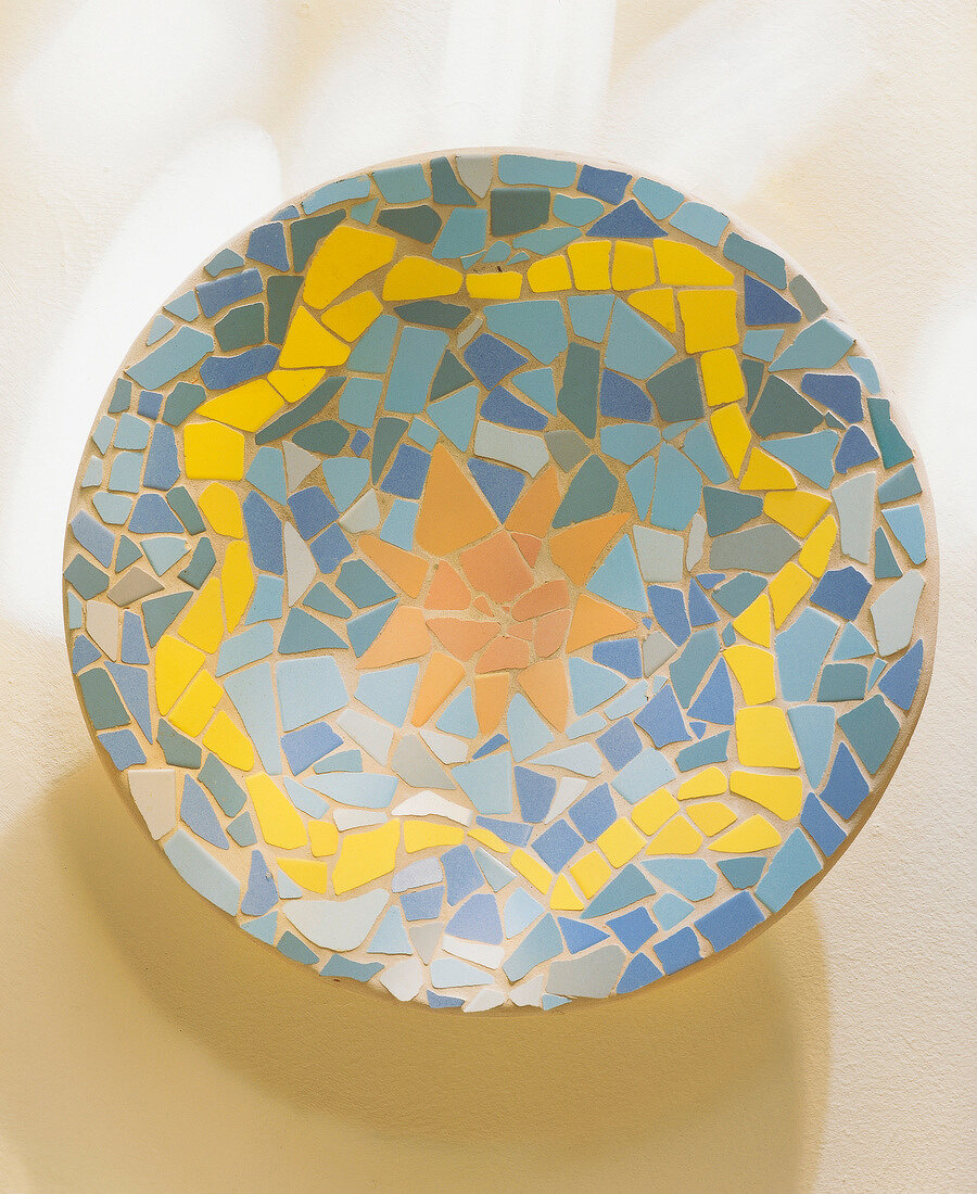 Close-up of mosaic plate