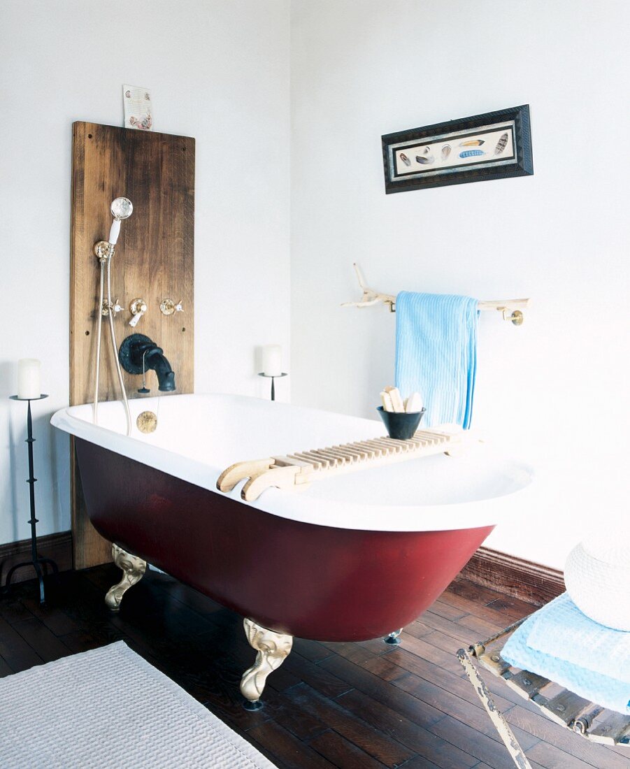 Bathtub in bathroom