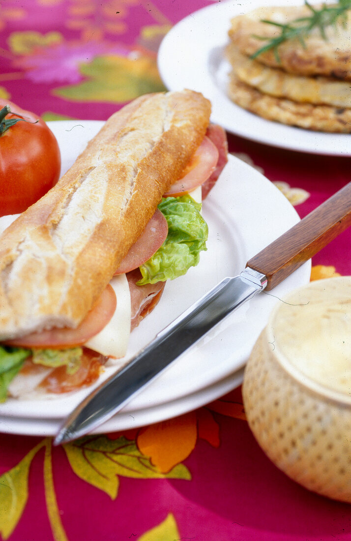 Serrano - Baguette für Picknick 