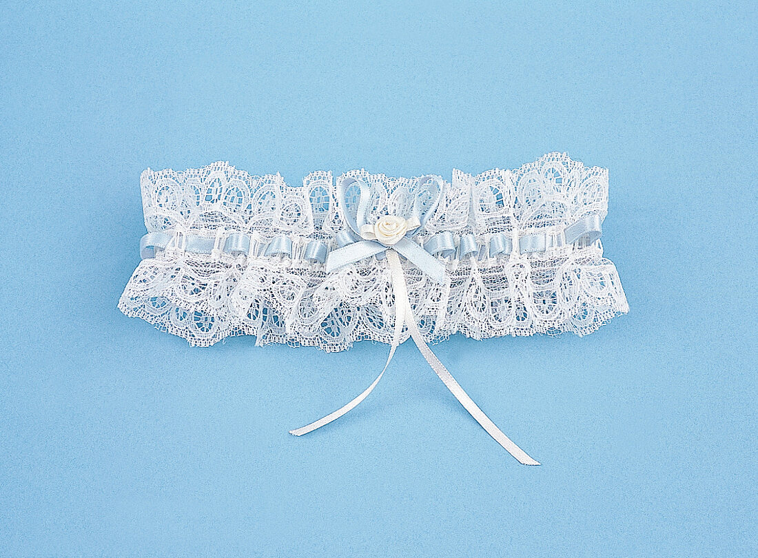 Strumpfband aus elastischer Spitze für Braut, Glücksbringer