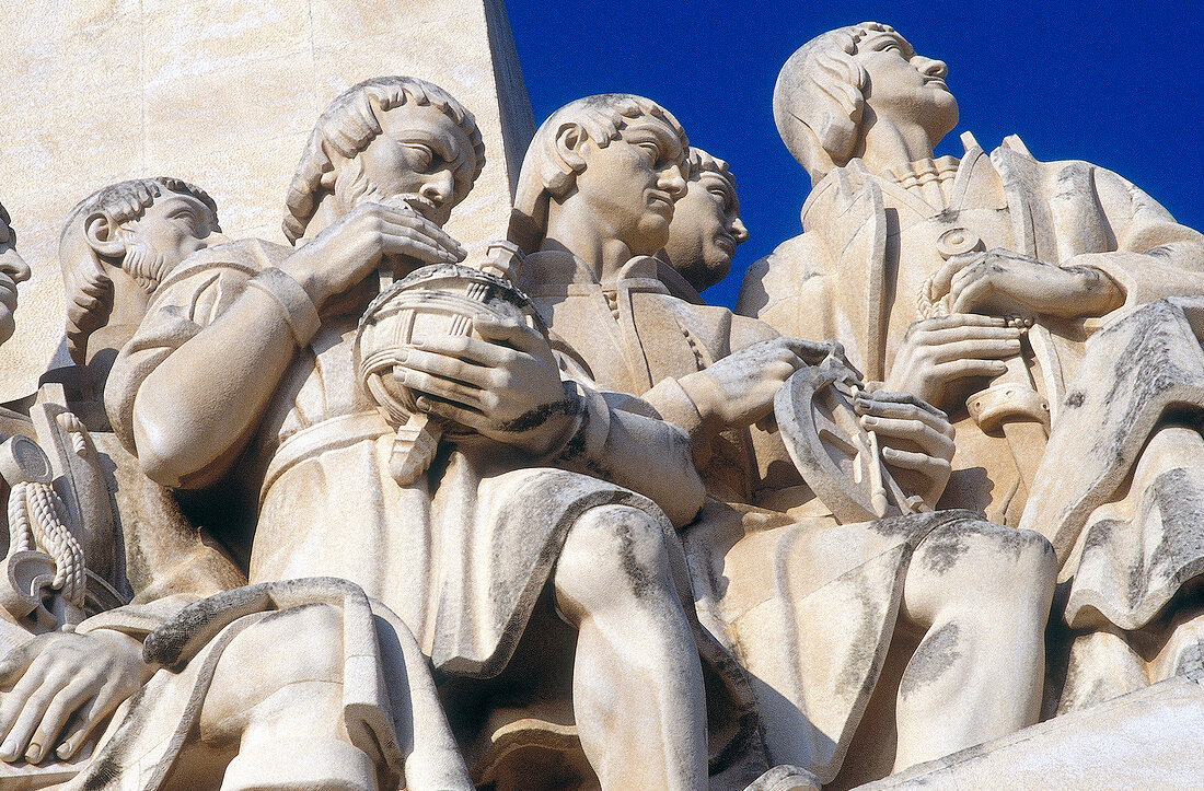 Close-up of Monument to the Discoveries in Lisbon, Portugal