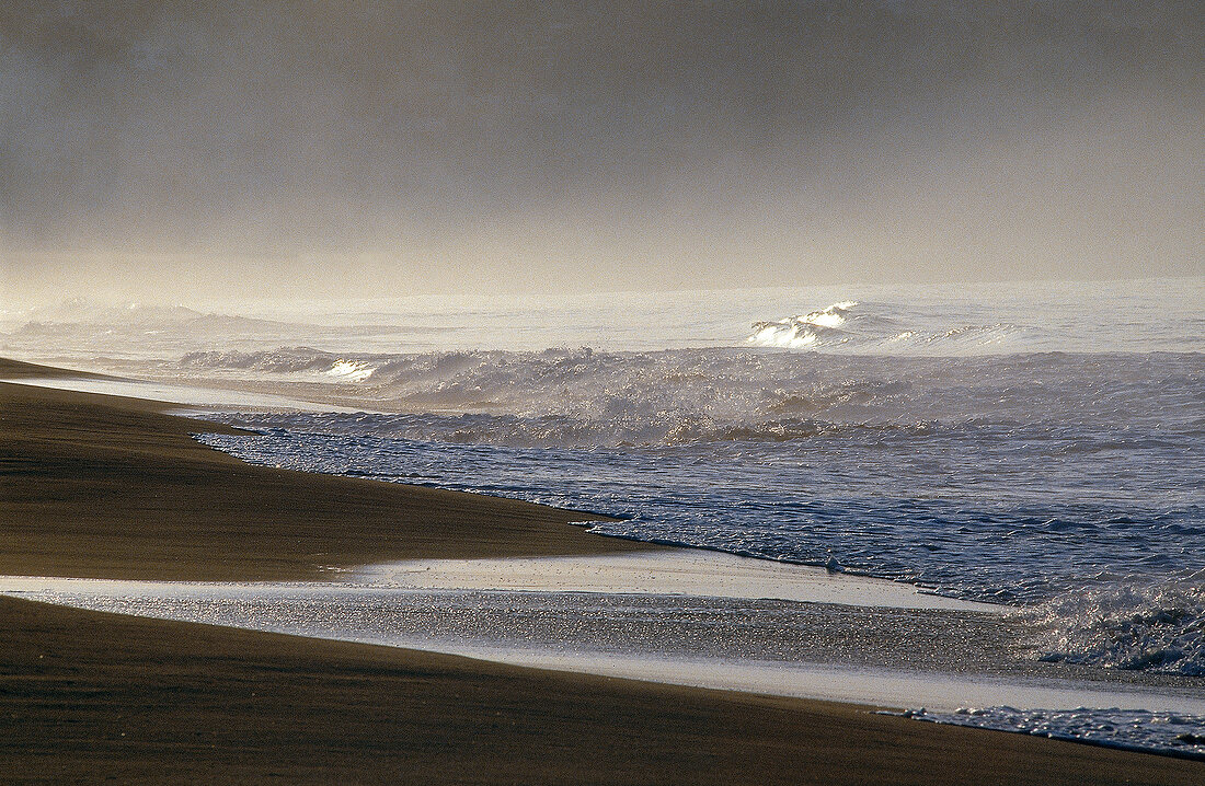 View of waves on beach