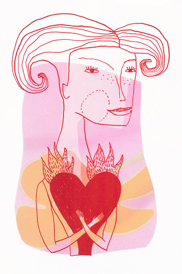 Illustration of Aries horoscope