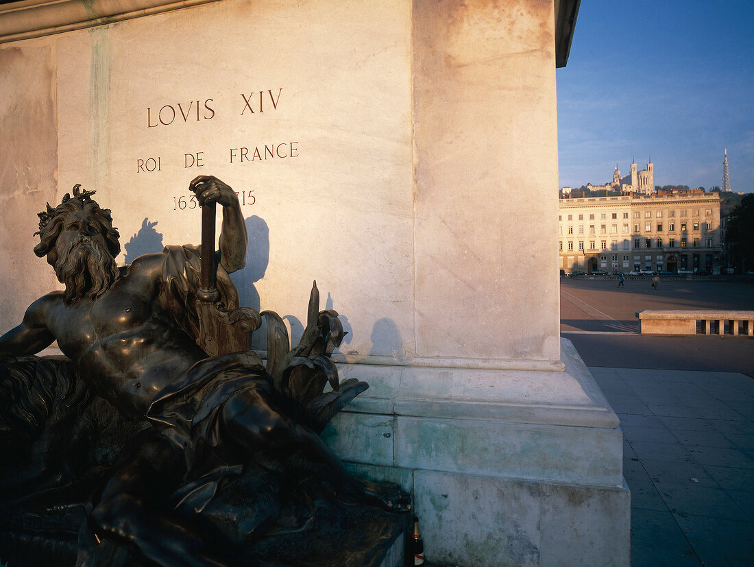 Statue of Louis XIV in Place Bellecour, Lyon, France