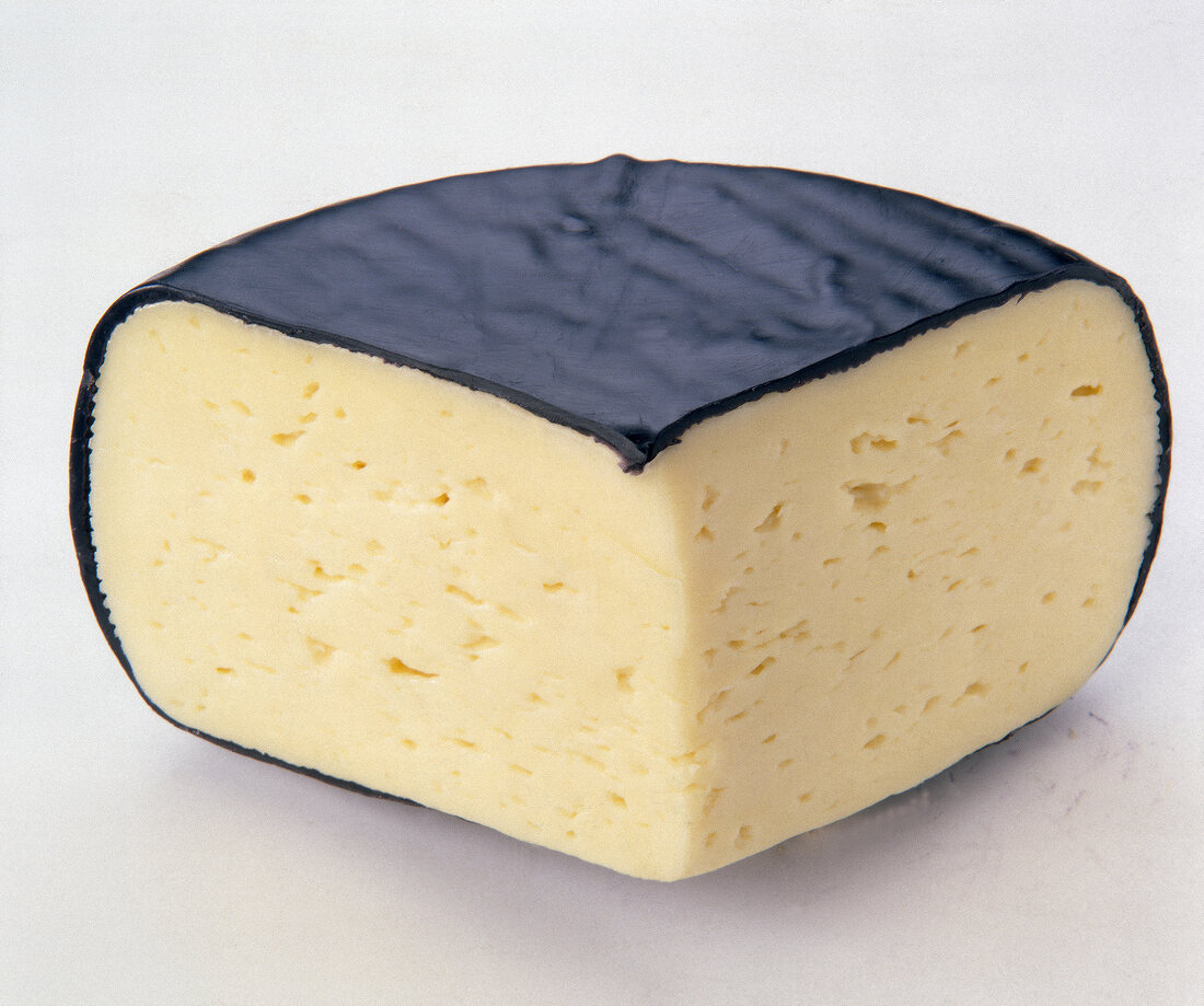 Pyrenees cheese on white background