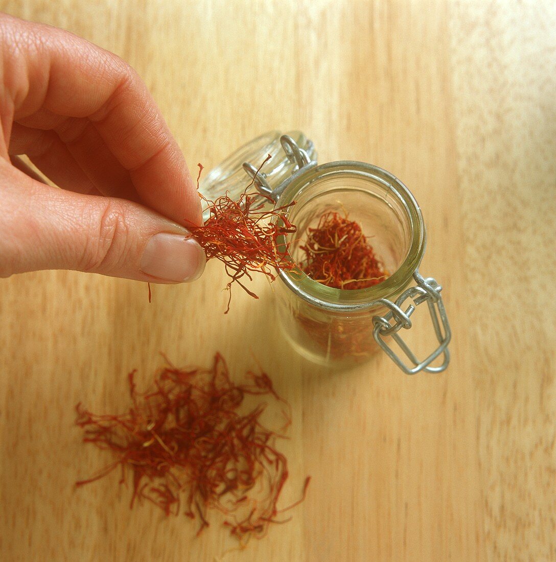 Saffron Threads; Storage in Jar
