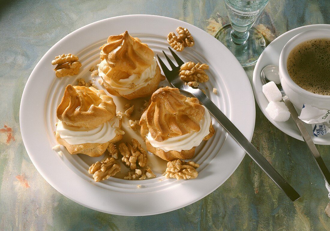 Profiteroles with mascarpone cream (Italy)