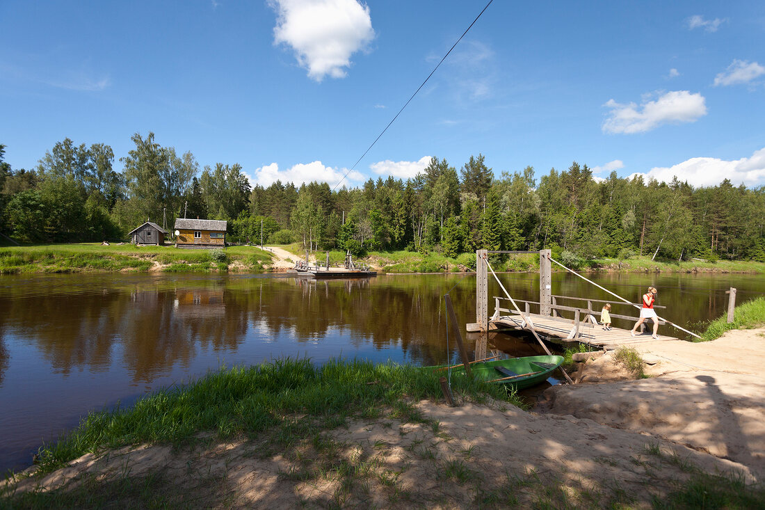 Lettland, Gauja, Fähre