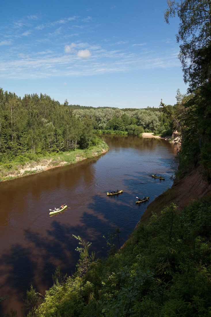 Lettland, Gauja, Nationalpark, Floßfahrt