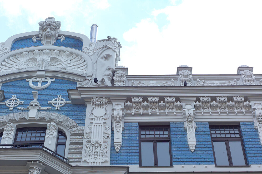 Lettland, Riga, Jugendstil, Haus, Fassade