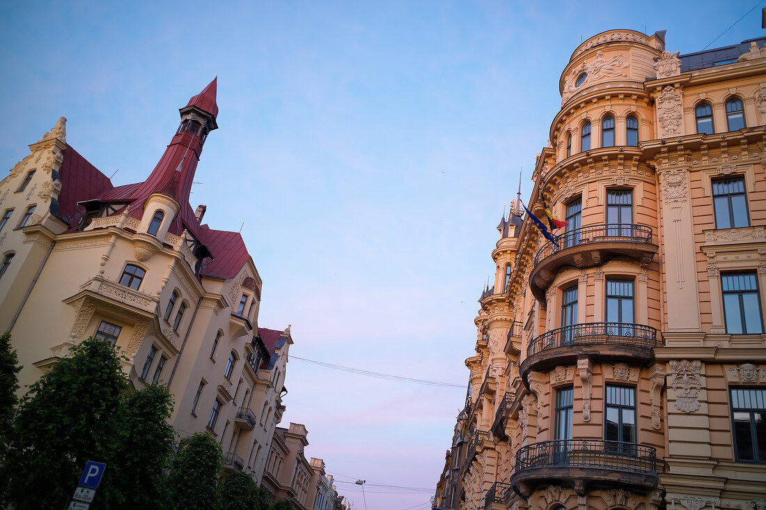 Lettland, Riga, Fassade, Hausfassade