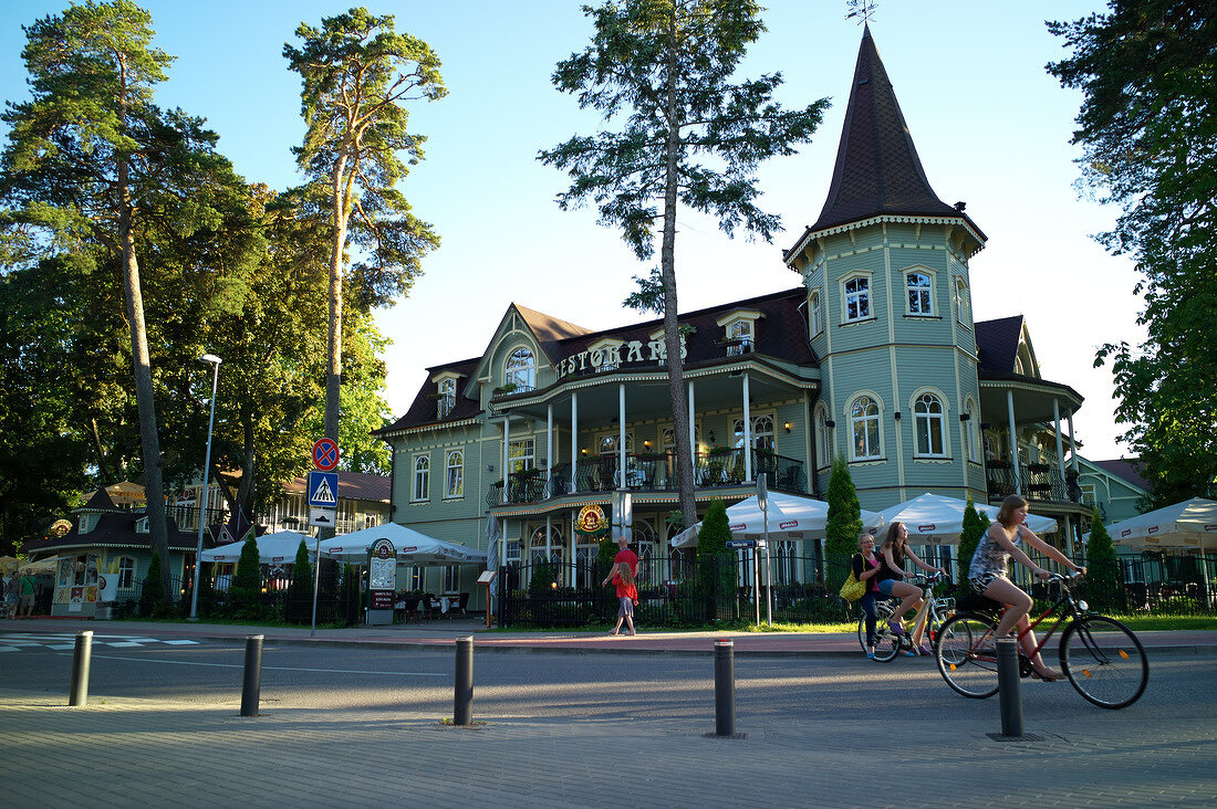 Lettland, Riga, Schloss des Pegasus, aussen