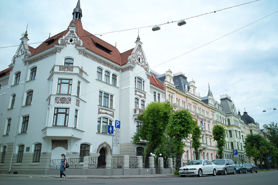 Lettland, Riga, Jugendstil, Haus, Fassade