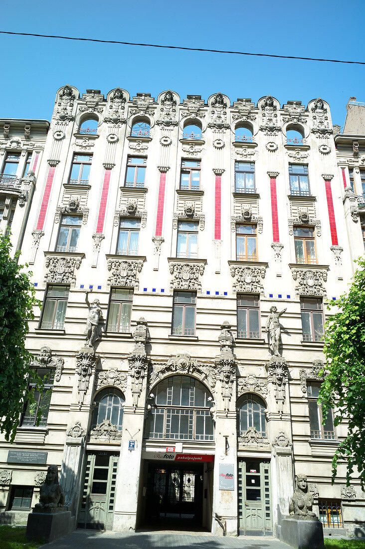 Lettland, Riga, Jugendstil, Haus, Fassade